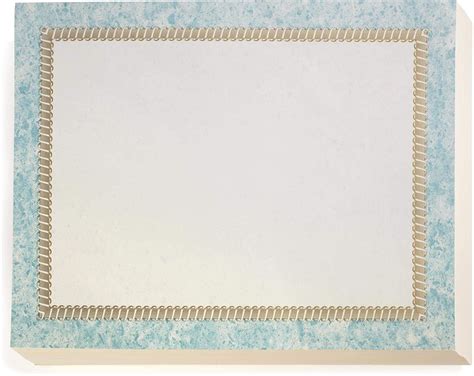 Cincture Standard Blue Certificate Paper Gold Border 8 1 2 Inch X 11