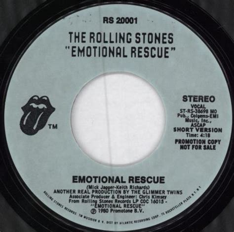 The Rolling Stones Emotional Rescue Promo Sleeve Us Promo Vinyl