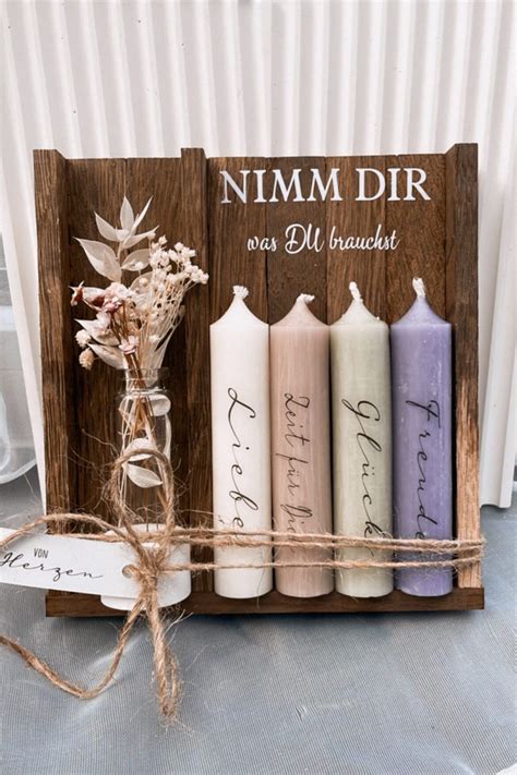 Kerzen Geschenk Nimm Dir Was Du Brauchst Geburtstag Etsy De