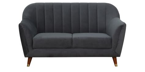 Buy Antalya Velvet Seater Sofa In Graphite Grey Colour By Urban