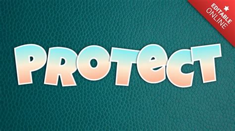 Protect Efecto En Acuarela Coloreada Generador De Efectos De Texto