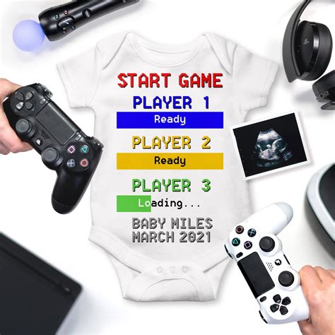 Gamers Baby Announcement For Social Media Neutral Gender Pregnancy