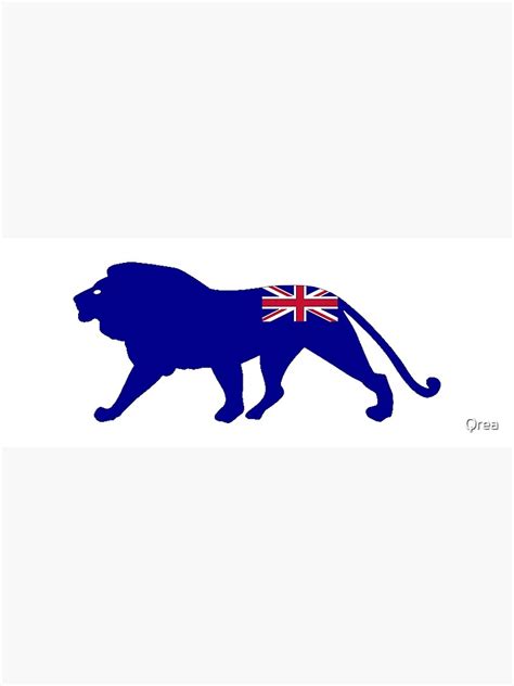 British Silhouette Lion Symbol Emblem Poster For Sale By Qrea Redbubble