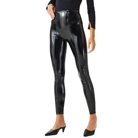 Spanx Pants And Jumpsuits Spanx Faux Patent Leather Leggings Pull On