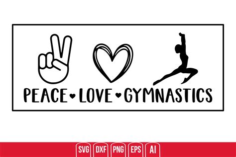 Peace Love Gymnastics Graphic By Teeking Creative Fabrica