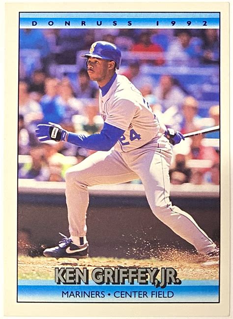 Ken Griffey Jr 1992 Donruss Seattle Mariners Baseball Card Hof Kbk