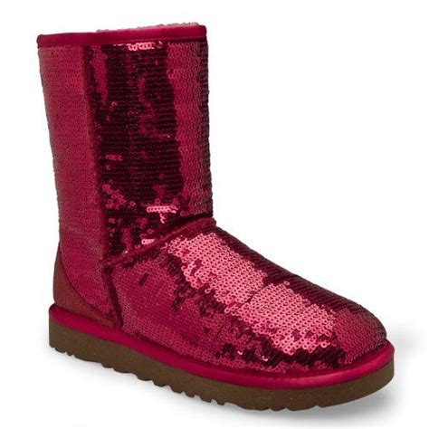 Ugg Women S Classic Short Sparkles Ruby Red Us 7 M Womens Ugg Boots Womens Uggs Boots