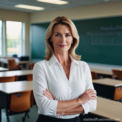 Mature Female Teacher Cleavage In Classroom Prompts Stable Diffusion Online