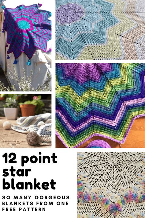 Point Star Crochet Blanket Gorgeous Free Pattern Crochet Ripple