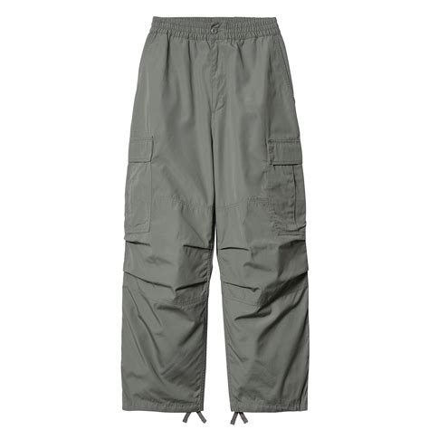 Women S Carhartt WIP Jet Cargo Pant Smoke Green Rinsed I032260 1ND