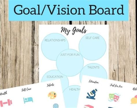 Vision Board Worksheet Vision Board Checklist Law Of Attraction