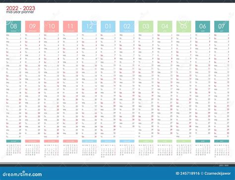 2022 - 2023 Mid Year Wall Planner. Academic Year. Perfect for Home Schooling Plan, Schedule ...