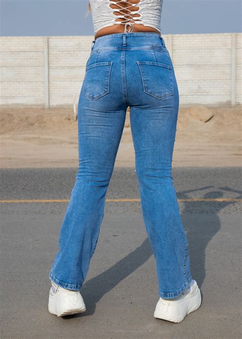 Ripley JEANS FLARE MUJER ALEJANDRA BAIGORRIA AZUL 3B EMMA