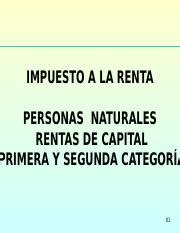 Diapositivas Completas Rentas De Capital Ppt Impuesto A La Renta