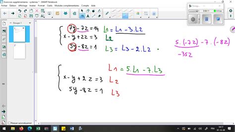 Résolution d un système de trois équations à trois inconnues Méthode