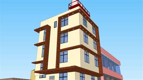 Building Elevation Glass Acp Shop Design Facade Ar Jafar Shah 3d Warehouse