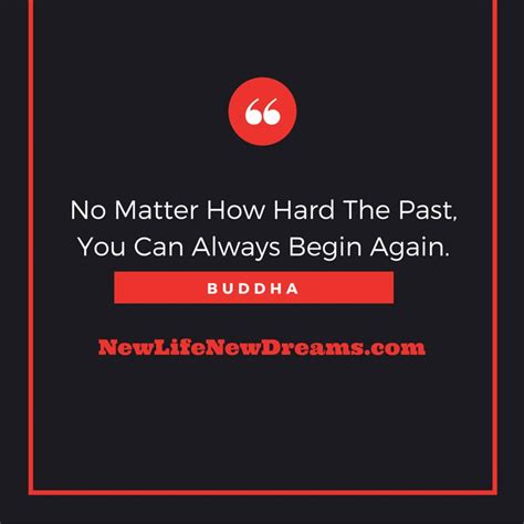 No Matter How Hard The Past You Can Always Begin Again Buddha