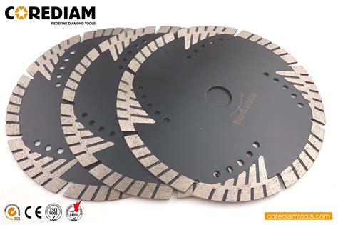 7 Inch 180mm Sintered Hot Pressed Bevel Diamond Turbo Saw Blade Stone