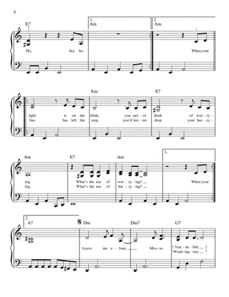 Mrs Vandebilt By Paul Mccartney Easy Piano Digital Sheet Music