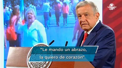 L Pez Obrador Exhibe A Mujer Que Lo Insult Durante La Marcha Del Ine