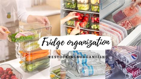 Fridge Organization And Restocking Grocery Shopping Cleaning