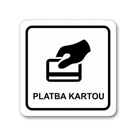 Piktogram Platba Kartou Samolepka Poh Ry