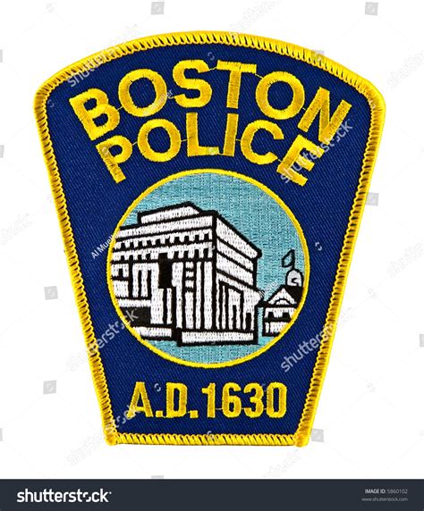 Boston Massachusetts Police Department Uniform Shoulder Patch Stock