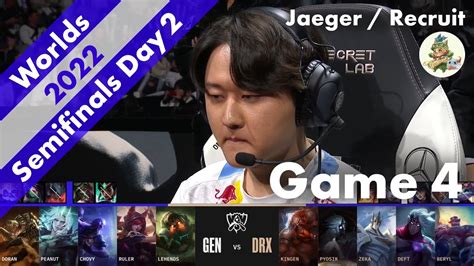 GEN Ruler ザヤ VS DRX Pyosik キンドレッド Game 4 ハイライト 準決勝 Day 2 Worlds