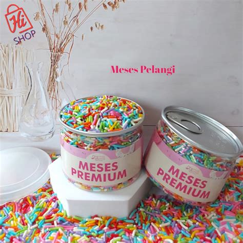 Jual Can Meses Pelangi Butiran Coklat Sprinkle Topping Kue Donut Bolu