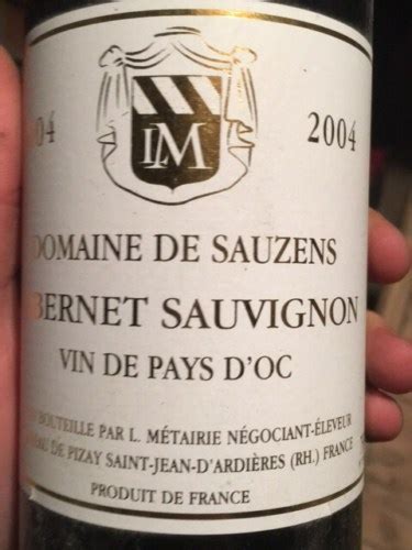 L Metairie Domaine De Sauzens Cabernet Sauvignon Vivino Australia