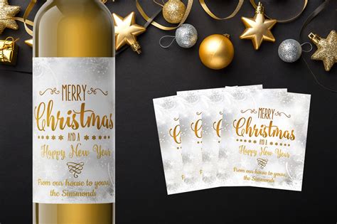 Holiday Wine Labels To Make Now For Ts Parties And Festive Tablescapes