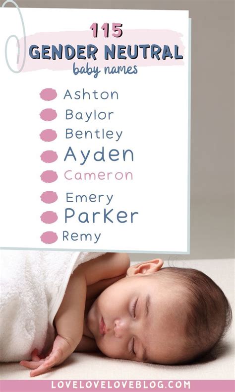115 Gender Neutral Baby Names That Are Actually Pretty Cute Artofit