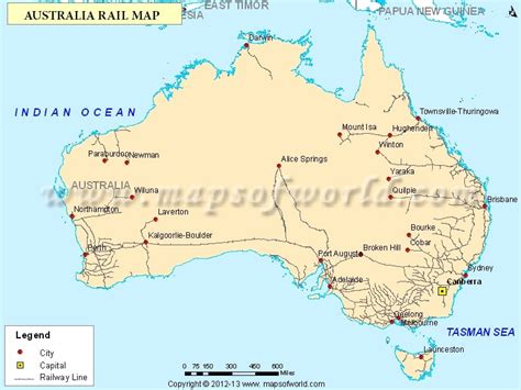 Australia Rail Map