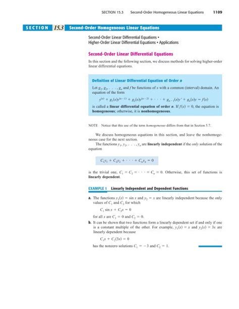 Second-Order Linear Differential Equations