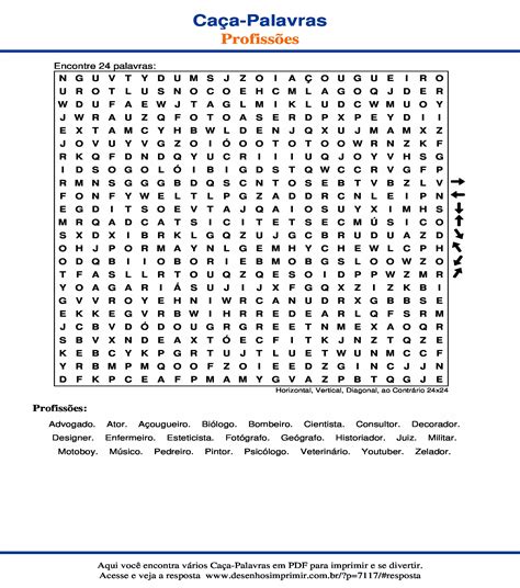 Ca A Palavras De Profiss Es Para Imprimir Desenhos Imprimir