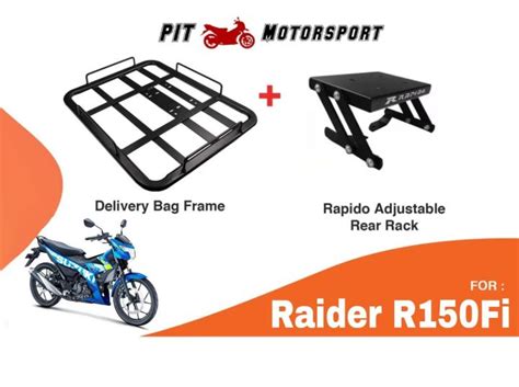 Tapak Monorack Rapido Suzuki Raider R150Fi Food Delivery Bag Bracket R