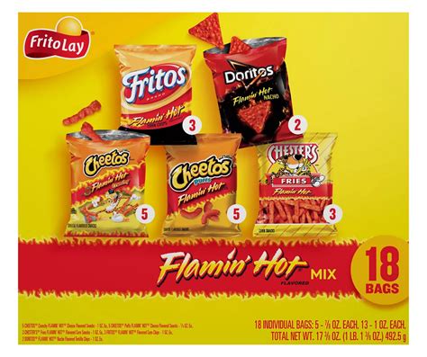 Frito Lay Frito Lay Snacks Flamin Hot Mix Variety 17 3 8 Oz 18 Count Big Lots