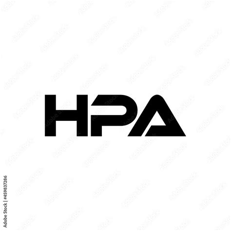 HPA Letter Logo Design With White Background In Illustrator Vector