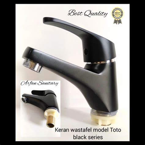 Jual Kran Wastafel Model Toto Black Series Kran Cuci Tangan Hitam Keran