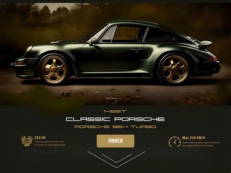 Landing Page For Porsche On Behance