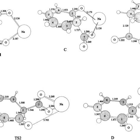 The Optimized Geometries Of The Transition States O Ts1 P Ts1and Ts2