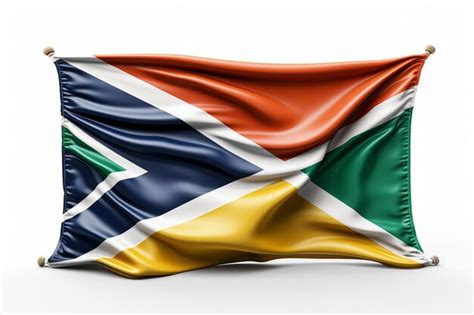 Premium Photo South Africa National Flag Isolated D White Background