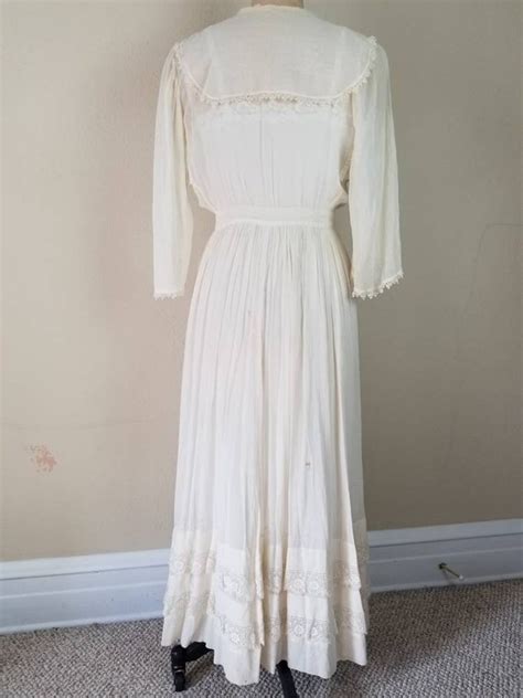 S Wedding Dress Garden Lawn Party Ivory Cotton Gem