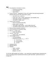 Econ Midterm 2 1 Pdf Ch 6 The Production Of Decisions Of A Firm