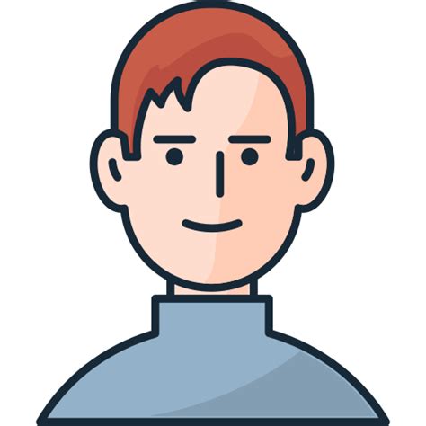 Man Avatar Generic Outline Color Icon