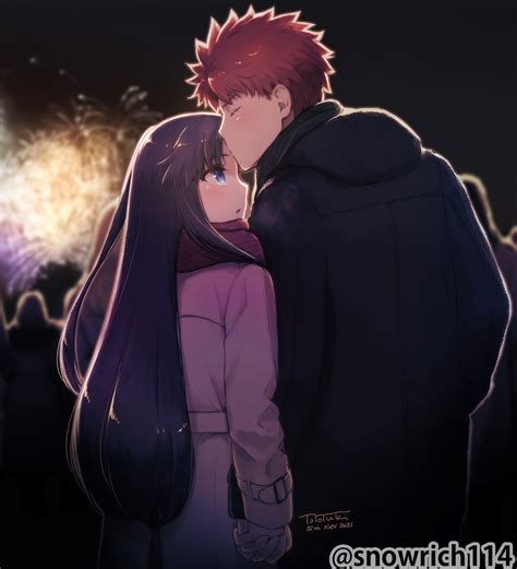 Shirou Giving A Forehead Kiss To Rin By いいだ豊雪 Fate Type Moon Know