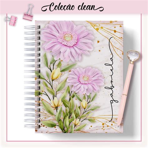 Agenda Floral Clean Arquivo Digital Elo