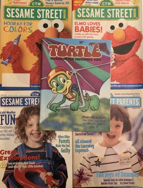 Lot De 4 Magazines Sesame Street And Parents 19981999 Bonus 1998