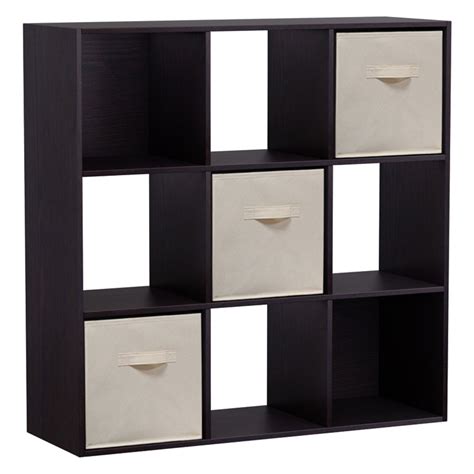 Homestar Cube Bookcase With Fabric Bins Walmart