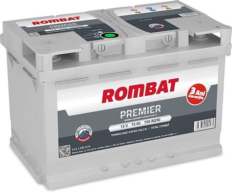 Rombat Premier 75ah 750a Acumulator Auto Preturi